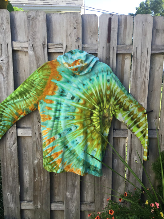 3XL lightweight hoodie ice dye