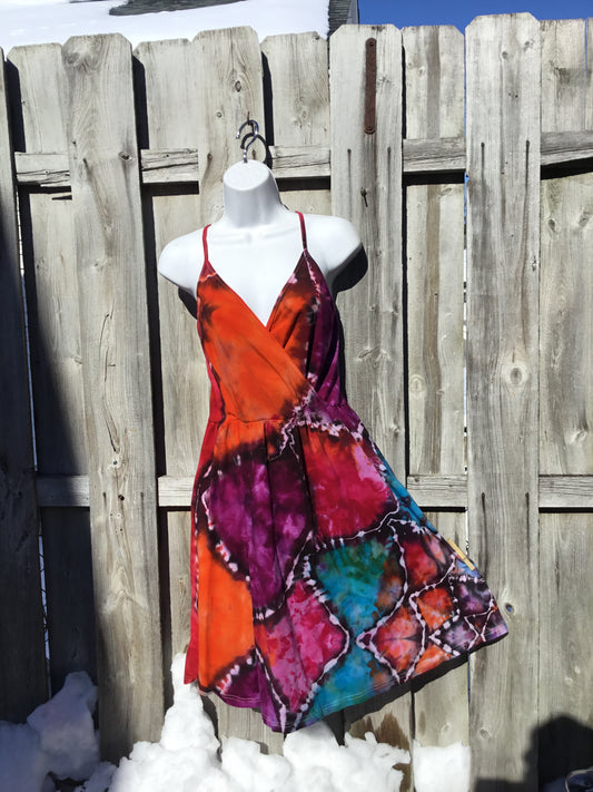 V neck spaghetti strap swing dress with pockets size XL price 65.00