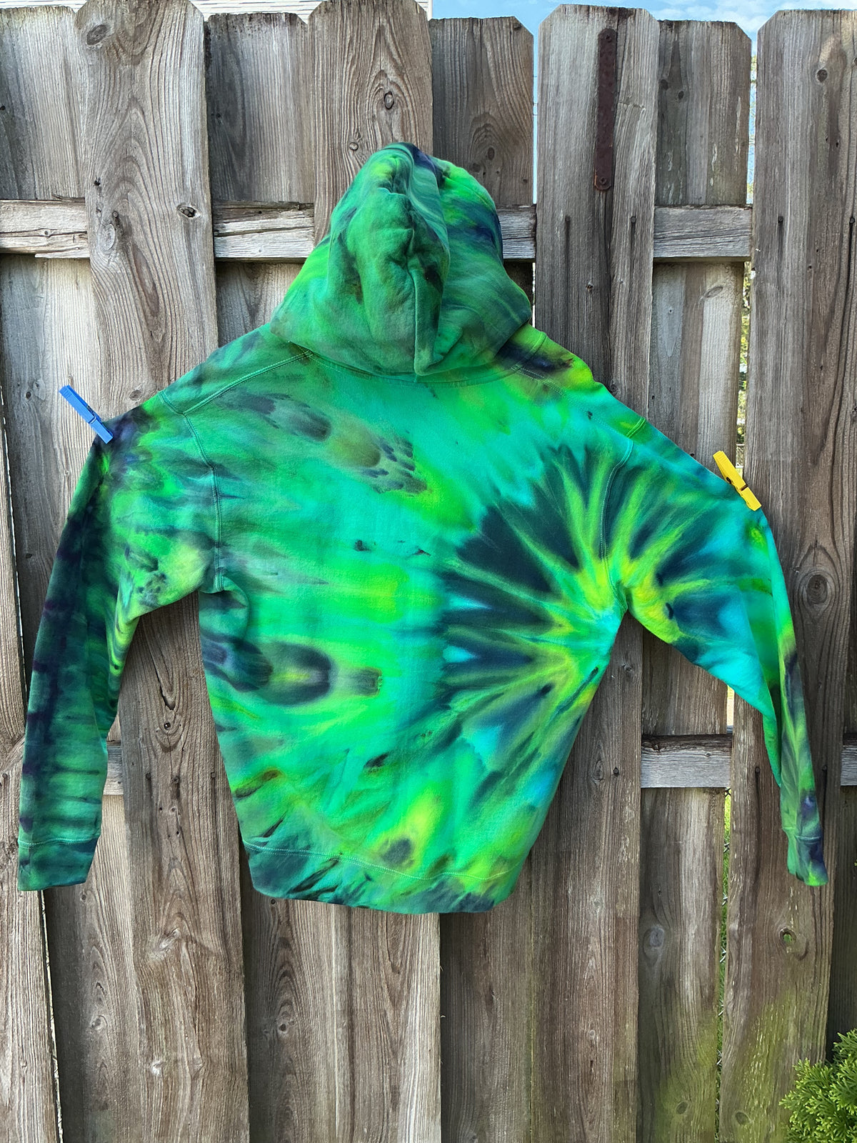 XL zip up heavyweight ice dye hoodie